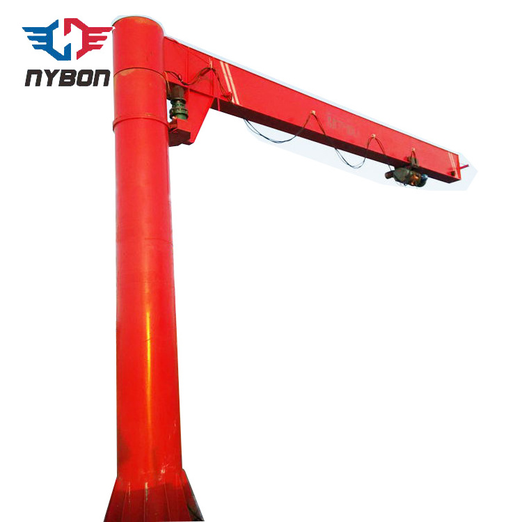 Workshop 3ton Motorized Fixed Pillar Remote Control Jib Crane with Electric Hoist