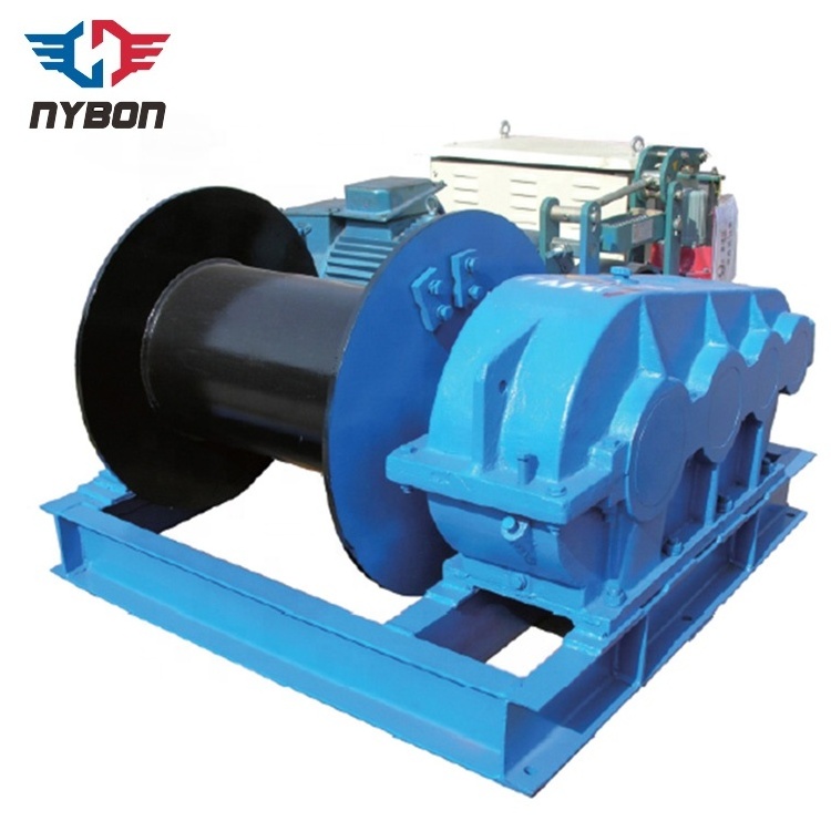 High And Low Speed 50ton 40ton Single Drum Pulling Electric Slipway Marine Winch with Steel Cable