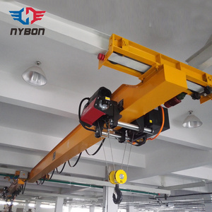 Single Girder 10t 20 Ton Eot Type Electric Wire Rope Electric Hoist Overhead Bridge Crane with Travelling Hoist