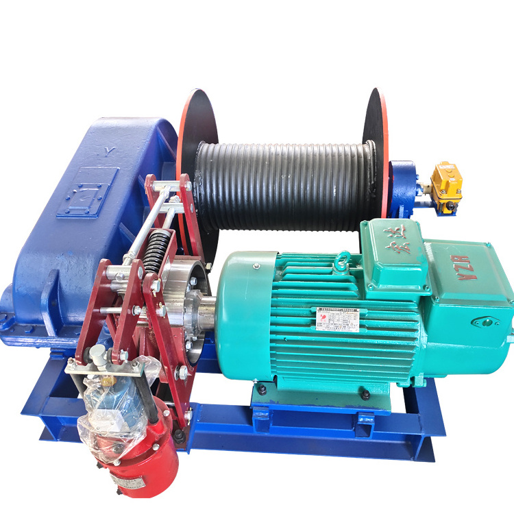 Customized 25 Ton 20ton Wire Rope Cable Pulling Electric Drag Winch with Control Box