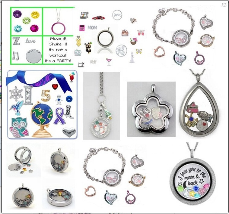 316L stainless steel wholesales glass floating locket living memory floating locket put floating living charms as gifts