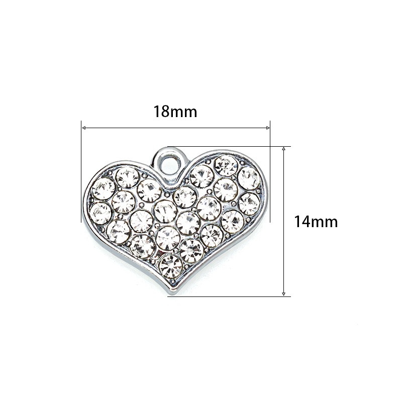 Zinc Alloy Jewelry Pendant For Necklace Earring Keychain Crown Heart Dangle Pendant  DIY Accessories