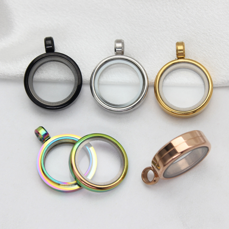 On Sale! Hot Selling 20mm Twist Screw Stainless Steel Jewelry Magnetic Glass Locket Memory Lockets