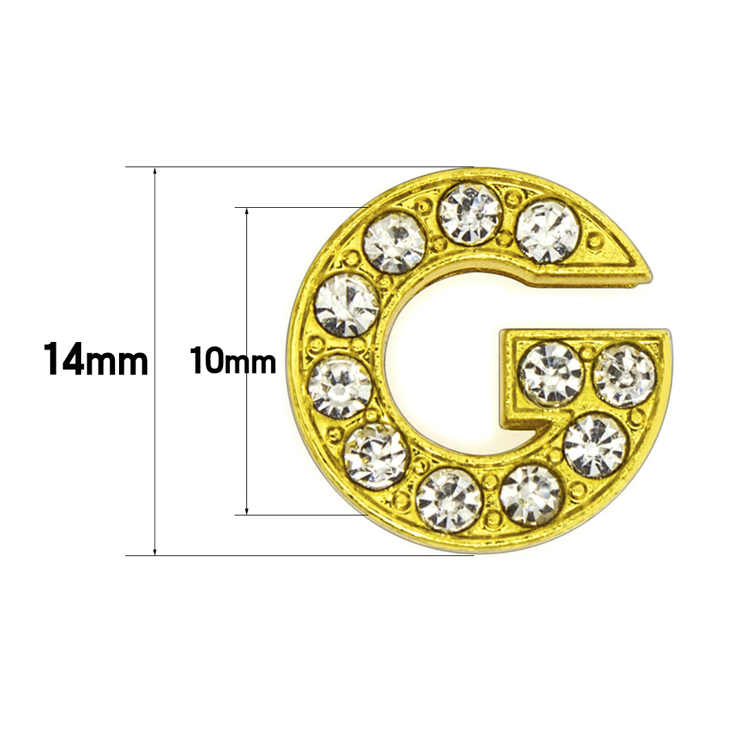 Plated 26 Letters DIY Accessory Hot Sell Golden Can Through 10mm Gift Trendy Alloy Mould Making Letter Charms for Jewelry Making