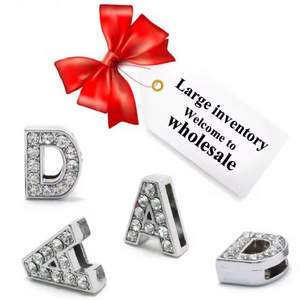 Jewelry Diy Accessory Fit Bikini Strap Dog Collar  Necklace  Wristband  8mm Slide Letters Slide Charm