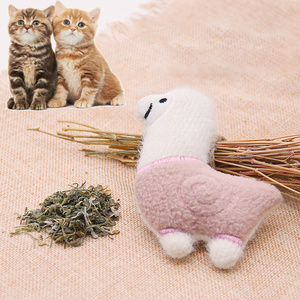 Interactive Cat Wand Toy Cat with Plush alpaca stick for cat Contains catnip toy     stuffed toy stuffed animal  wholesale