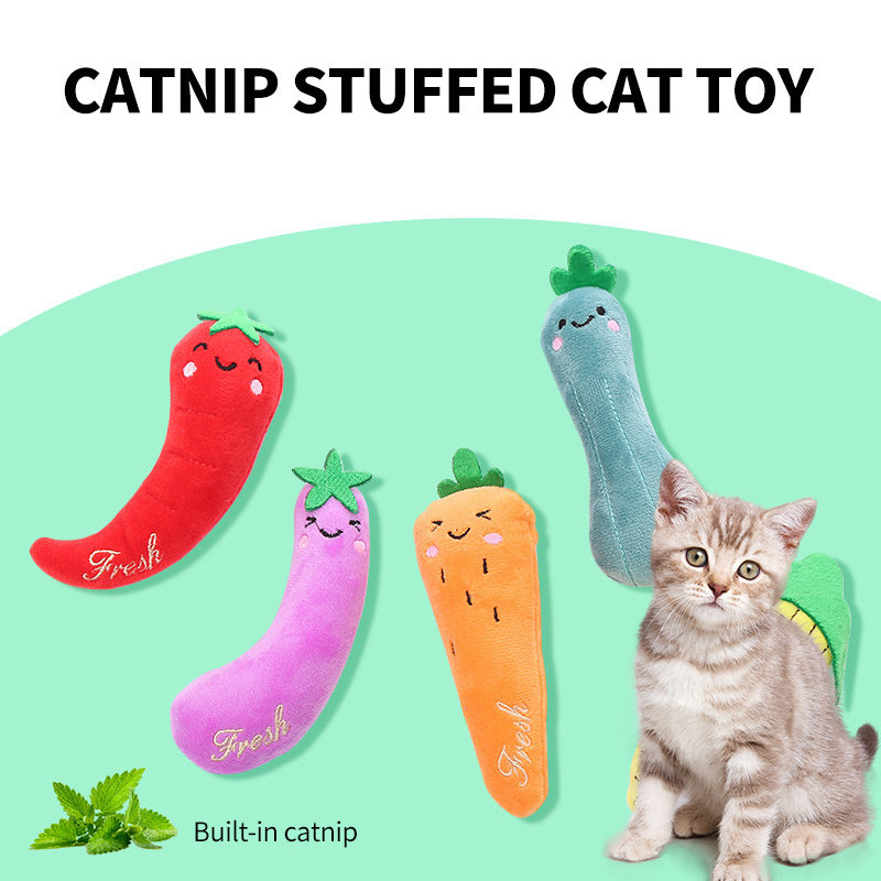 free sample Cat Toy Cuddly plush toy with catnip nip interactive pet supplies stuffed animal toys wholesale