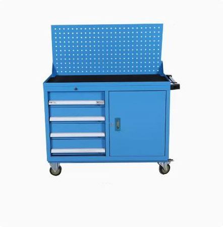 Garage Tool Cabinet Metal Steel Workshop Workbench Tool Trolley With Drawer