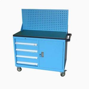 Garage Tool Cabinet Metal Steel Workshop Workbench Tool Trolley With Drawer