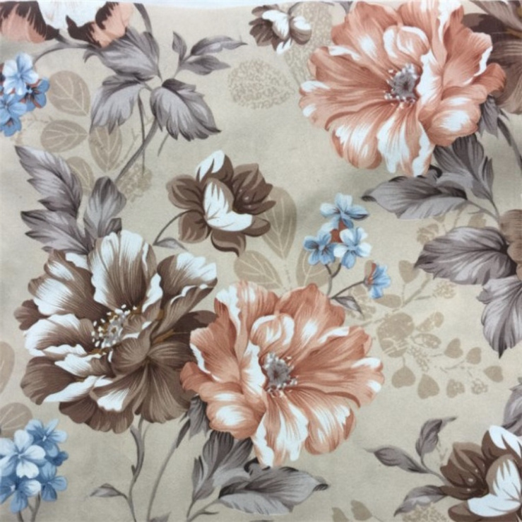 100%polyester flower printed polyester super soft elastane ef velboa fabric