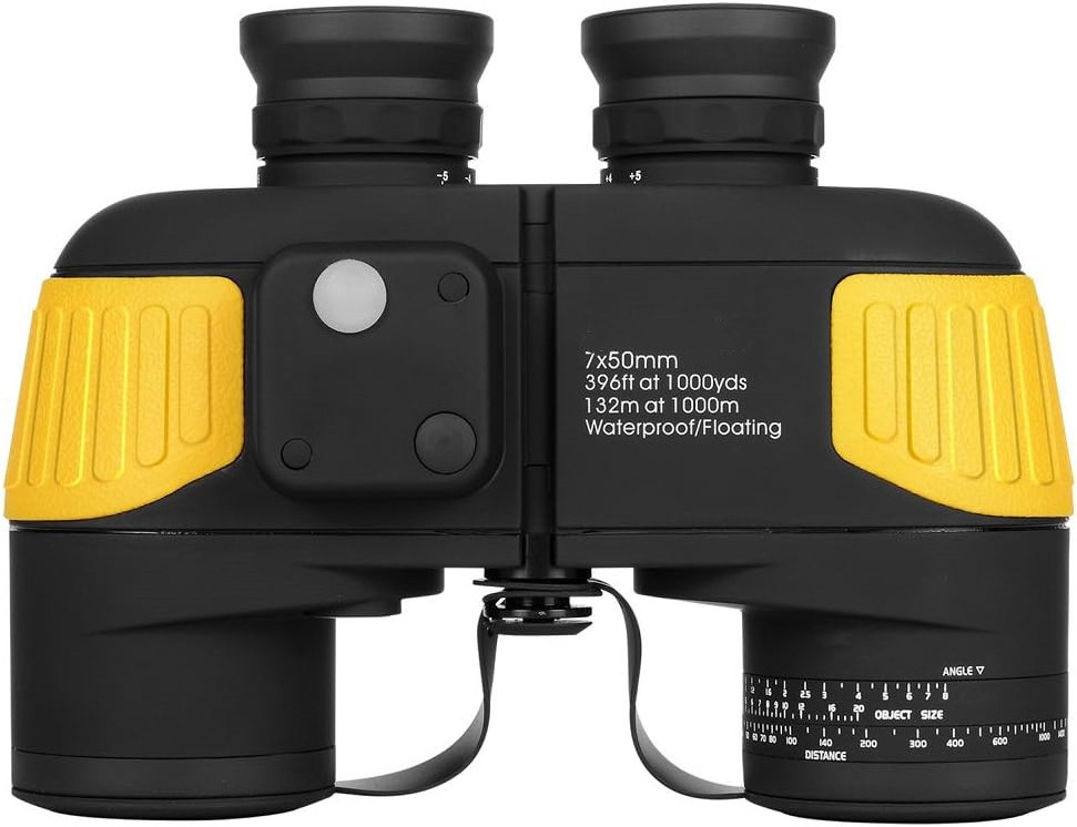 Marine 7x50 Binoculars with Internal Rangefinder & Compass for Navigation,Boating,Fishing