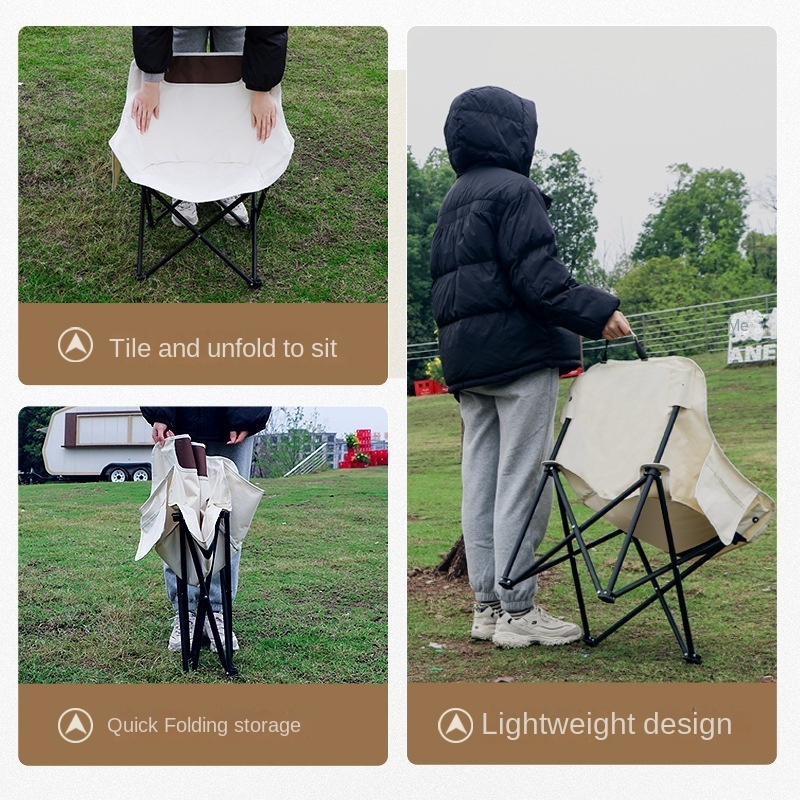 Wholesale Outdoor Furniture  Chair Portable Foldable Stackable Picnic Canvas Wood Camping Folding Chair