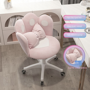 Cute Ergonomic Bedroom Desk Chair with Cute Cat Claw Shape