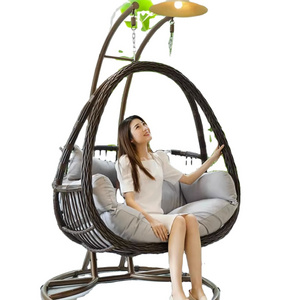 Home Double Indoor Swing Hanging Basket Rattan Chair Balcony Rocking Chair Egg Chair