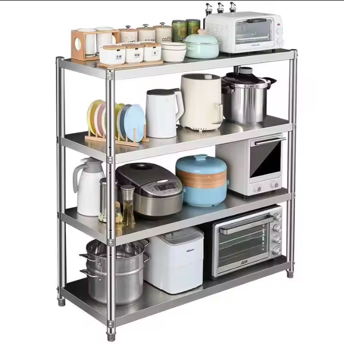 Commercial Kitchen stainless steel warehouse storage rack shelving upright assemble shelf restaurant for sale with great price