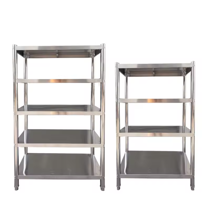 Restaurant Hotel Heavy Duty Undershelf Working Adjustable 4 Tier Stainless Steel Work Table