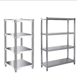 Restaurant Hotel Heavy Duty Undershelf Working Adjustable 4 Tier Stainless Steel Work Table