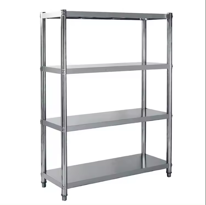 Restaurant Hotel Heavy Duty Undershelf Working Adjustable 4 Tier Stainless Steel Work Table with CE certificate