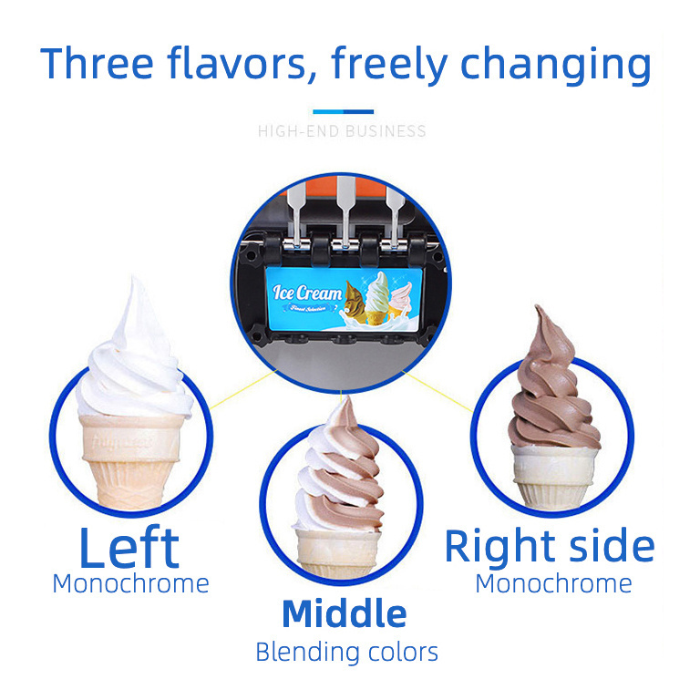 Commercial Ice Cream Maker Fully Automatic Stainless Steel Vending Soft Serve Ice Cream Machine for Business