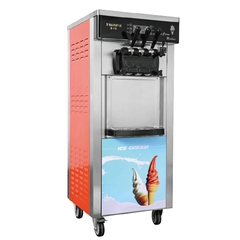 Fully Automatic 20~28L/h Removable With Pulley Commercial Soft Serve Ice Cream Maker Price Ice cream Making Machine