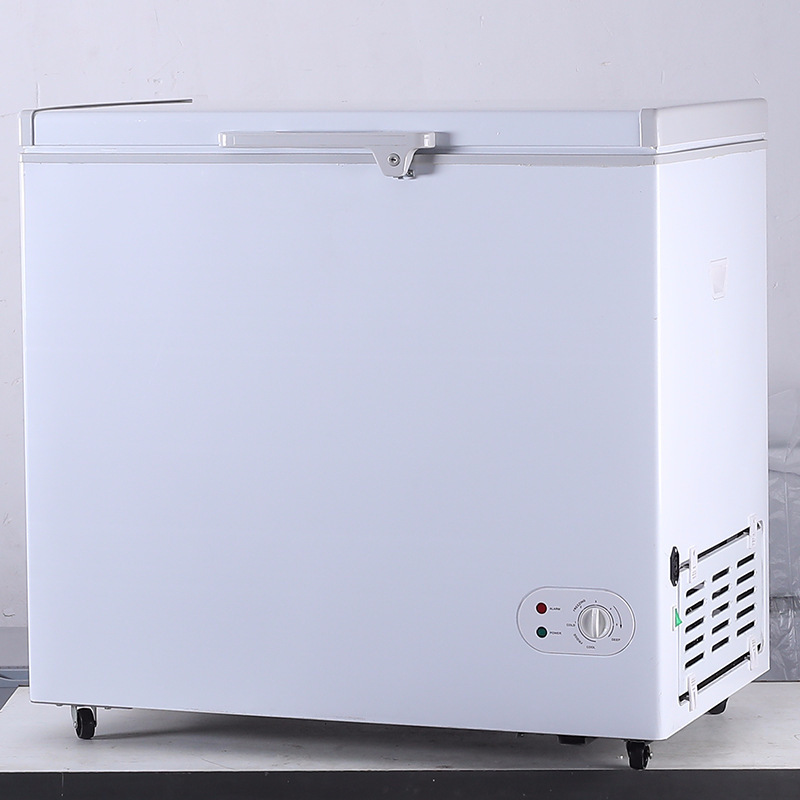 DC Solar Freezer 308L 12V 24V Commercial Top Open Door Deep Fridge Supermarket Ice Cream Food Chest Freezer Refrigerator