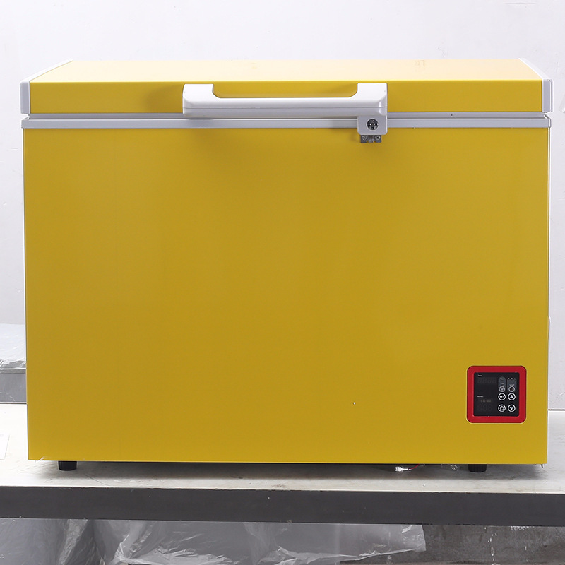 DC Solar Freezer 308L 12V 24V Commercial Top Open Door Deep Fridge Supermarket Ice Cream Food Chest Freezer Refrigerator