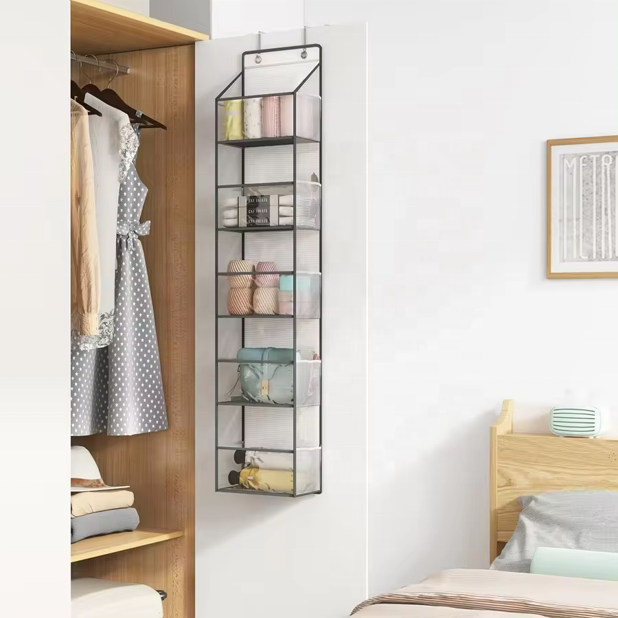 PVC Transparent Hot Sale Baskets Wholesale Low Price Hospital Hotel Nursery Door Crib And Hanging Storage Organizer With Hooks