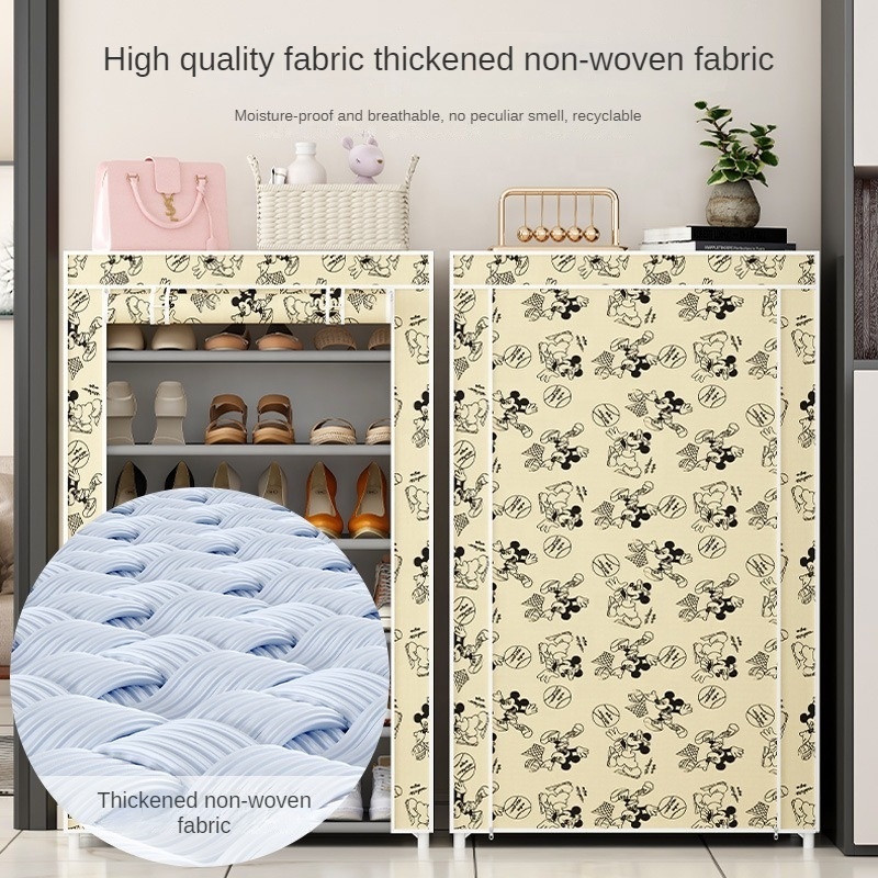 Wholesale Shoe Rack Simple Multi-layer Household Assembly Cloth Shoe Cabinet Storage Shoe Shelf Dust Saving Space Economy