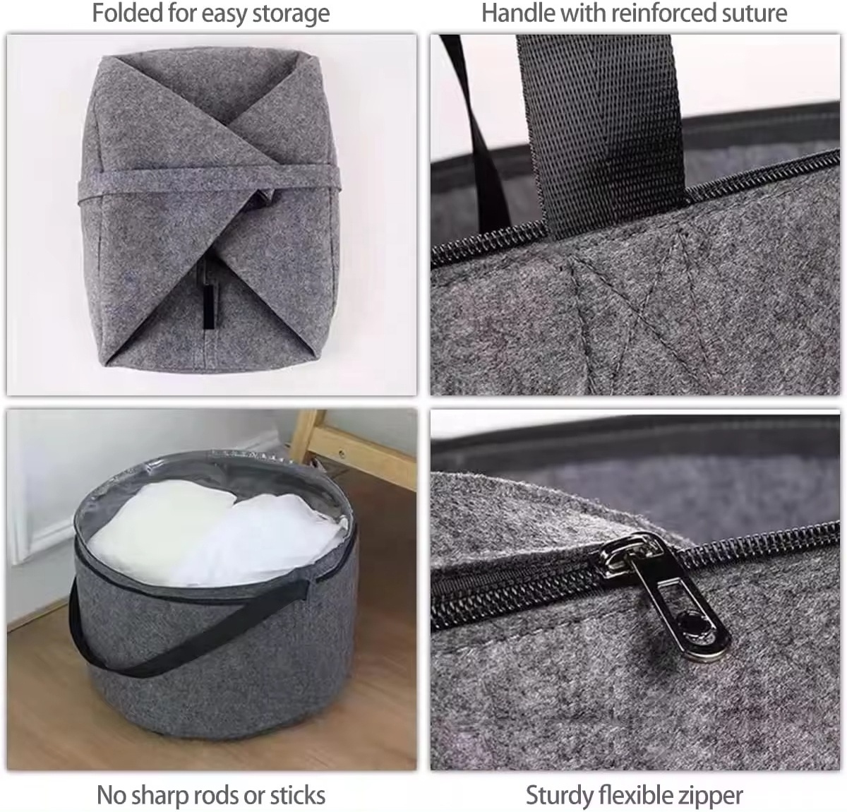 Wholesale Custom Hat Box Foldable Dust-Proof Large Felt Hat Storage Container For Man Women Travel Home Dorm Storage