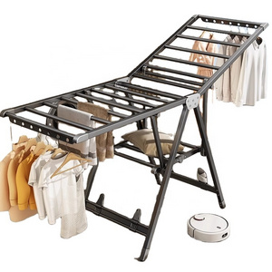 Laundry Room Clothes Hanger Rack Cloth Laundry Stand Black Drying Clothes Hanger Dryer Rack