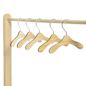 12CM Wooden Non-Slip Space Saving Mini Laundry Hook Clothes Hangers Drying Rack For Dolls Shirts Dresses Sweaters