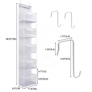 PVC Transparent Hot Sale Baskets Wholesale Low Price Hospital Hotel Nursery Door Crib And Hanging Storage Organizer With Hooks