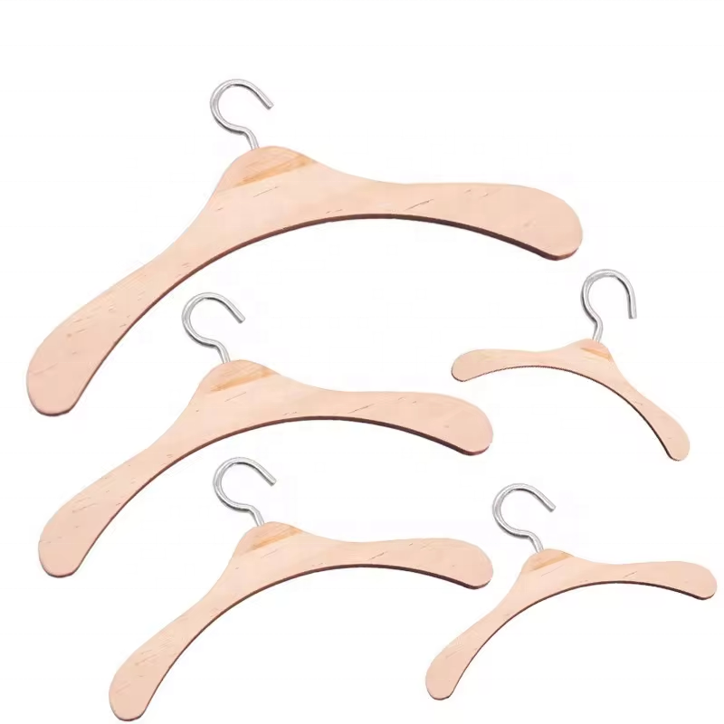 12CM Wooden Non-Slip Space Saving Mini Laundry Hook Clothes Hangers Drying Rack For Dolls Shirts Dresses Sweaters