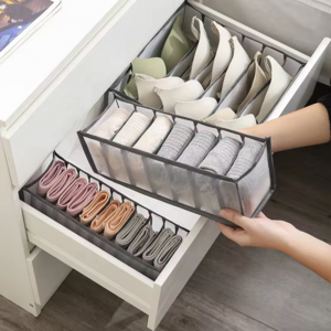 Folding Nylon mesh Wardrobe Clothes Underwear Drawers Clothes Panties sock clothes organizer closet collapsible storage box