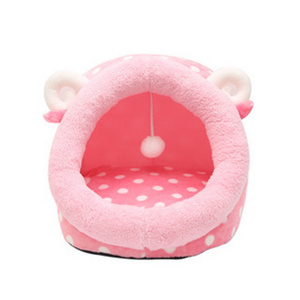 Semi-closed Cat Nest Animal Shape Pet Bed Removable and Washable Kennel Autumn Winter Thermal Velvet Pet Supplies