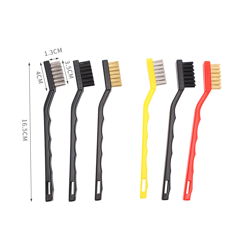 Spot wholesale kitchen gas stove stainless steel cleaning brush household cleaning copper wire brush set nylon wire brush