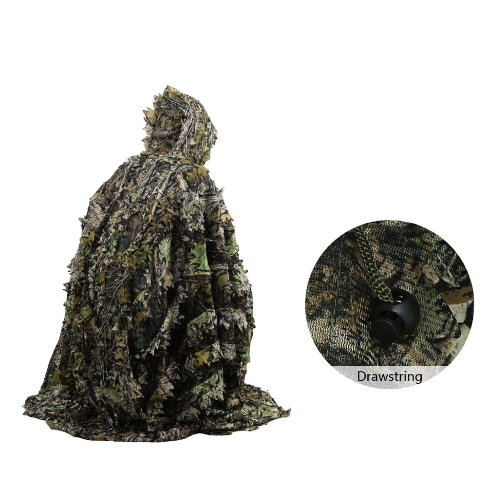 Outdoor camouflage game hiding fans hidden cameraman 3d green leaf costume jungle woodland camouflage cloak