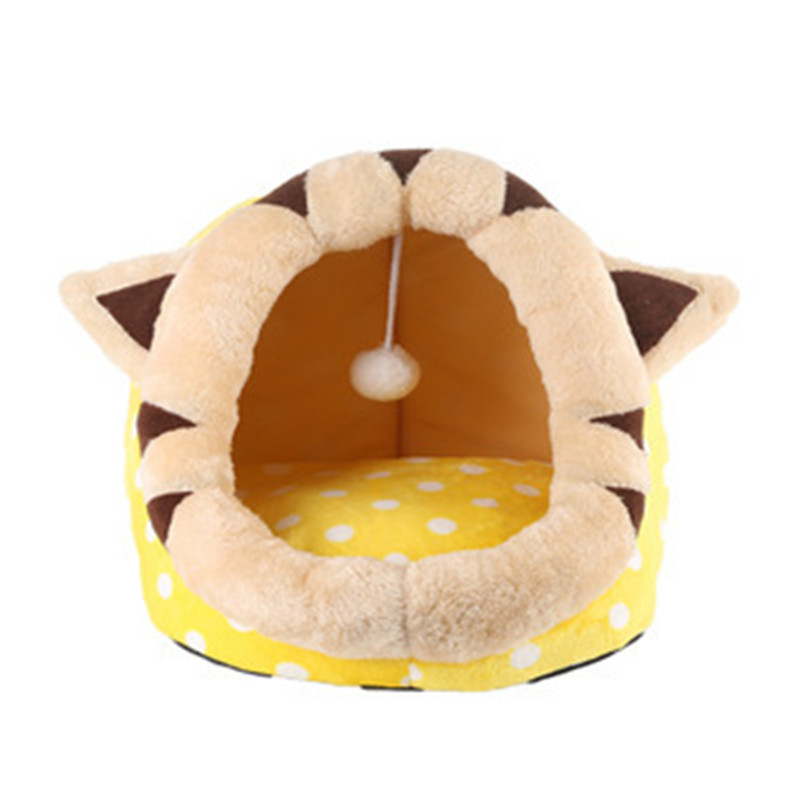 Semi-closed Cat Nest Animal Shape Pet Bed Removable and Washable Kennel Autumn Winter Thermal Velvet Pet Supplies