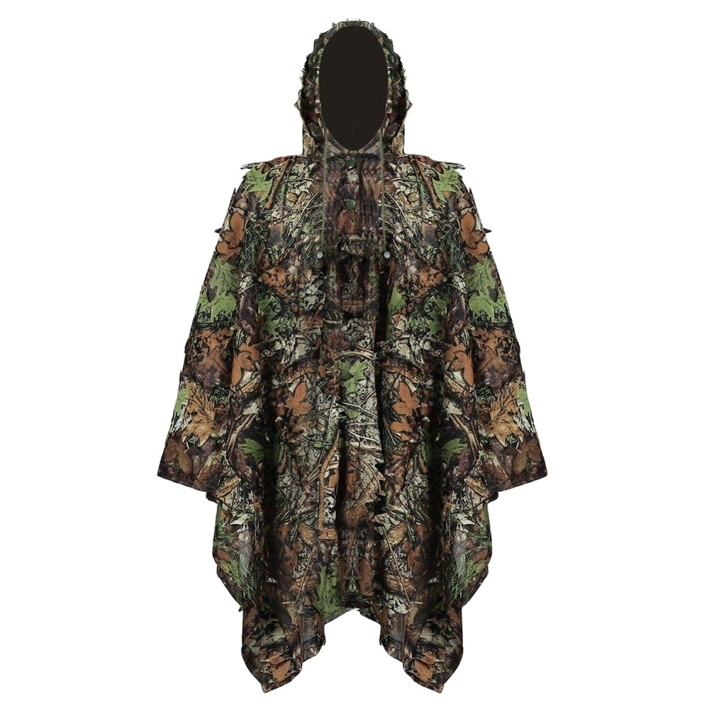 Outdoor camouflage game hiding fans hidden cameraman 3d green leaf costume jungle woodland camouflage cloak