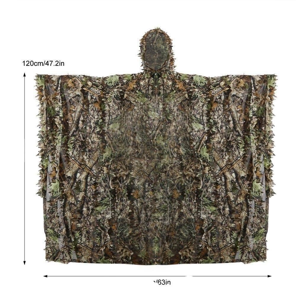 Outdoor camouflage game hiding fans hidden cameraman 3d green leaf costume jungle woodland camouflage cloak