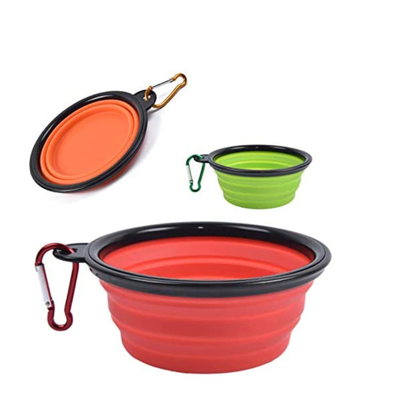 Manufacturer Hot Selling Pet Supplies Silicone Folding Bowl Portable Outdoor Folding Drinking Bowl Dog Bowl