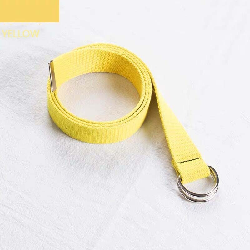 Wholesale hot-selling fashion canvas stainless steel D-shaped double buckle belt student casual durable breathable jeans belt