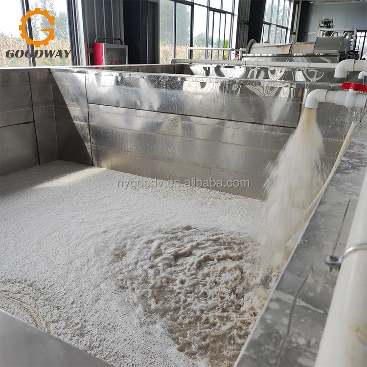 1000 kg/h Output Potato Starch Making Machine Potato Starch Processing Plant