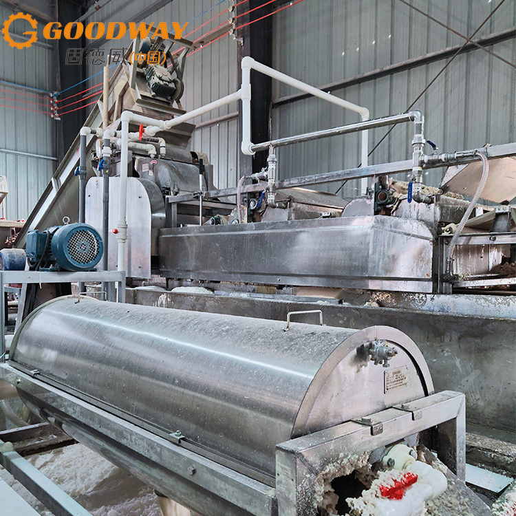 1000 kg/h Output Potato Starch Making Machine Potato Starch Processing Plant