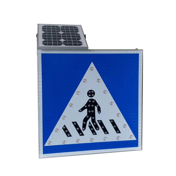 Solar Crosswalk Signal Traffic Sign / LED Traffic Signal Pedestrian Crossing Sign