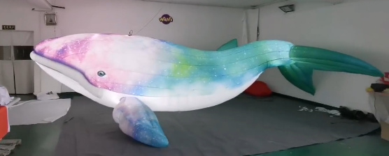 Glowing whale modeling large dolphin modeling inflatable model can be customized