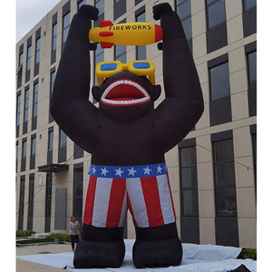 Customized cartoon Inflatable Gorilla For Stage Event Decoration 30ft High Giant Inflatable Animal