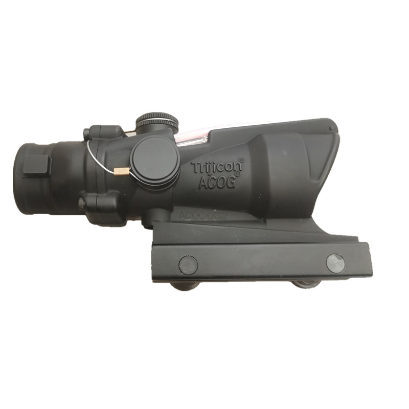 Tactical hunting scopes & accessories red or green dot ACOG 4x32 scope with real fiber