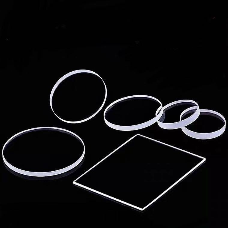 large Transparent JGS1 fused silica glass sheet  UV quartz glass plate for UVC Led Lamp