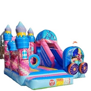 giant bouncy house princess trampoline colorful PVC material  play and have fun inflatable jumping castle rental items